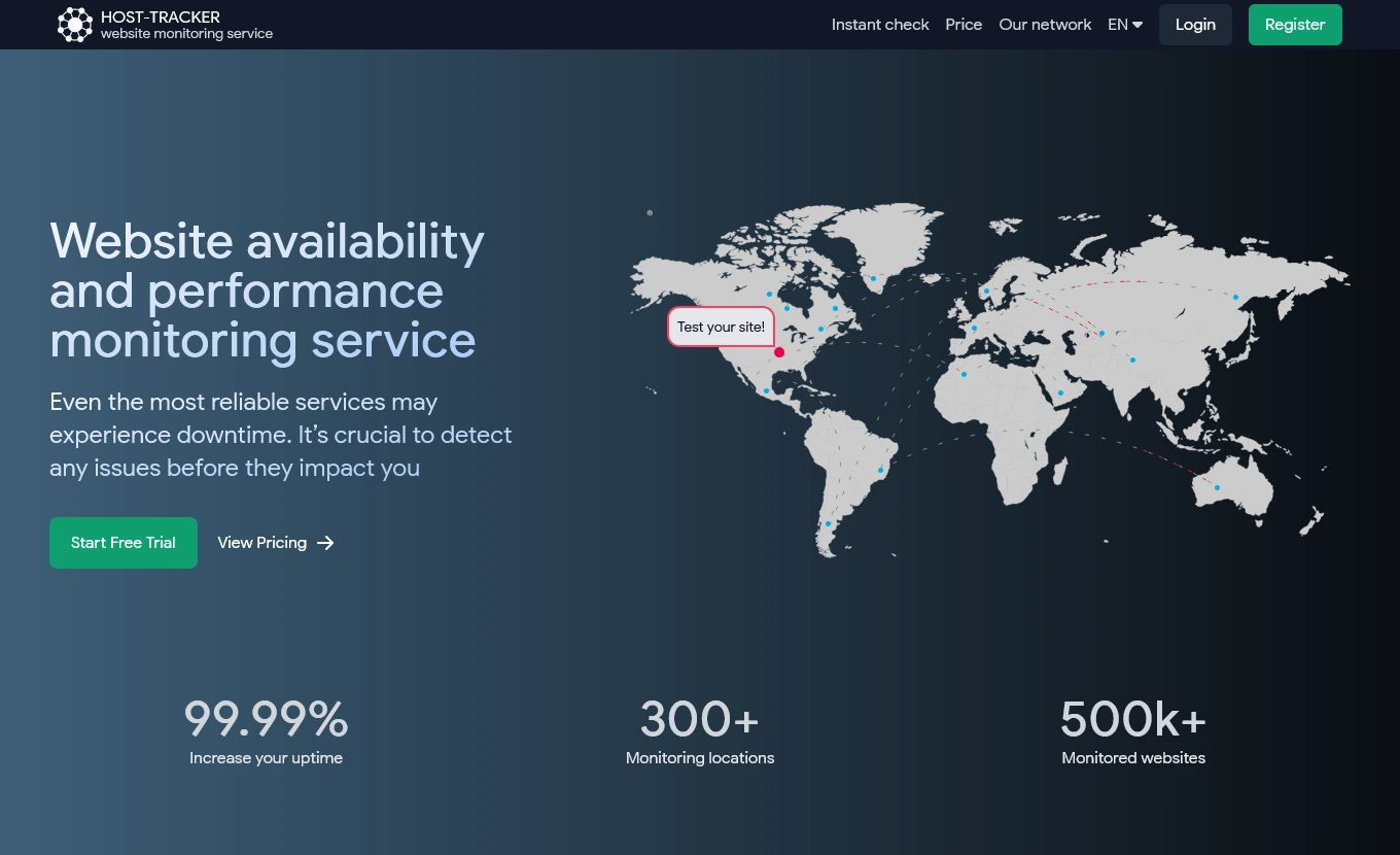 آپتایم چیست؟ بهترین ابزار بررسی قطعی سایت 8 بررسی اتصال سایت با Host-Tracker