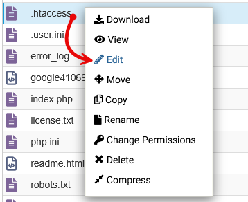 آموزش کامل ریدایرکت سایت با htaccess 2 ویرایش فایل htaccess